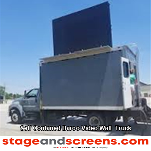 self contaned barco video wall truck