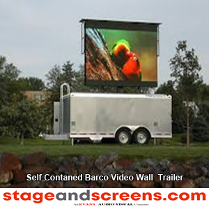 self contaned barco video wall trailer